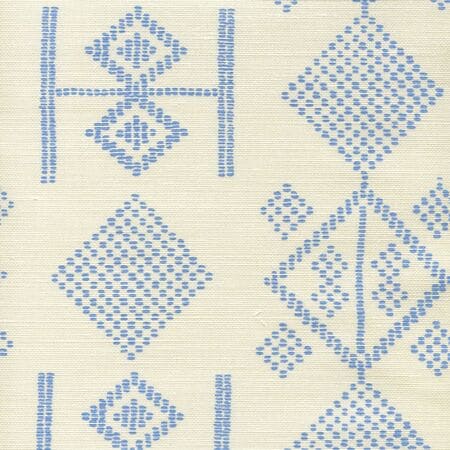 AC890-05 VACANCES French Blue on Tint Quadrille Fabric
