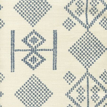 AC890-09 VACANCES New Navy on Tint Quadrille Fabric