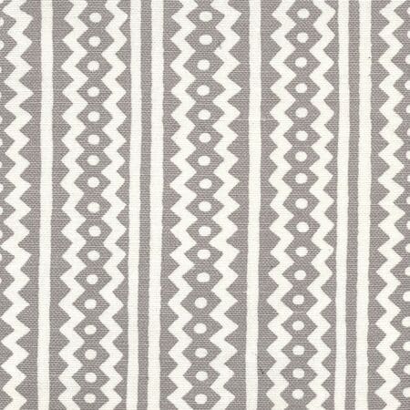 AC935-03 RIC RAC Gray On Tinted Linen Cotton Quadrille Fabric