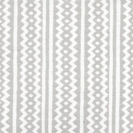 AC935WH-03 RIC RAC Pale Gray On White Linen Cotton Quadrille Fabric