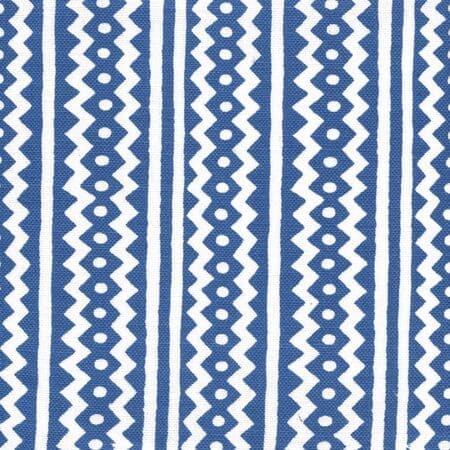 AC935WH-08 RIC RAC New Navy On White Linen Cotton Quadrille Fabric