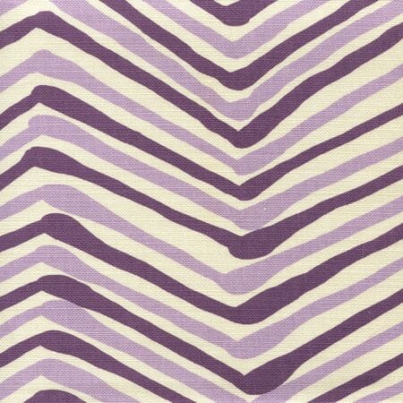 AC950-06 ZIG ZAG MULTI COLOR Lavender Purple on Tint Quadrille Fabric