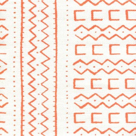 AC980-06 BEAU RIVAGE Orange on Oyster Quadrille Fabric