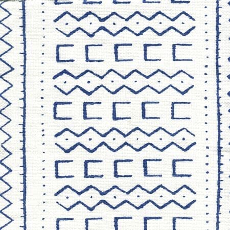 AC980-08 BEAU RIVAGE Navy on Oyster Quadrille Fabric