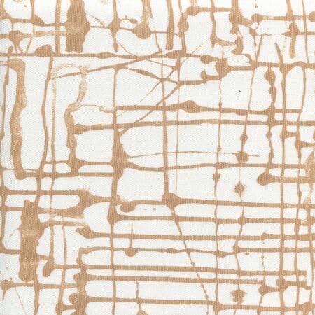 AC990-01 TWILL Camel on White Quadrille Fabric