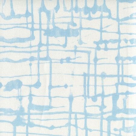 AC990-02 TWILL Sky Blue on White Quadrille Fabric