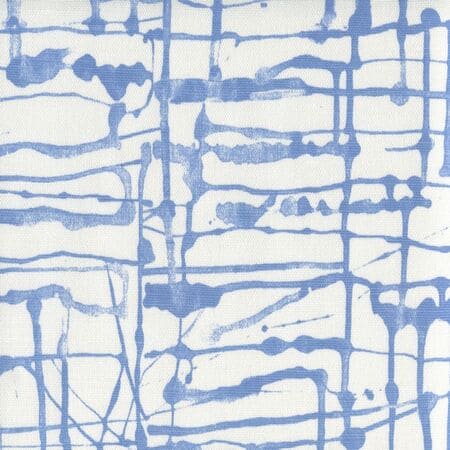 AC990-06 TWILL Denim Blue on White Quadrille Fabric