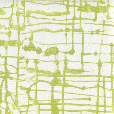 AC990-07 TWILL Palm Green on White Quadrille Fabric