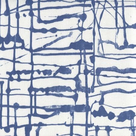 AC990-10 TWILL Navy on White Quadrille Fabric