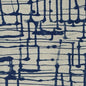 AC993-09 TWILL New Navy on Oatmeal Quadrille Fabric