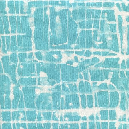 AC995-04 TWILL REVERSE Turquoise on White Quadrille Fabric