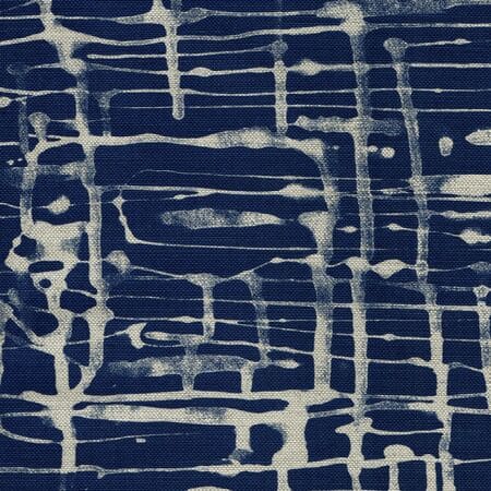 AC996-09 TWILL REVERSE New Navy on Oatmeal Quadrille Fabric