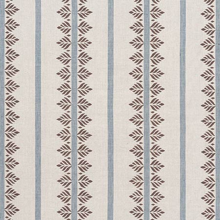 AF15106 FERN STRIPE Brown and Slate Anna French Fabric