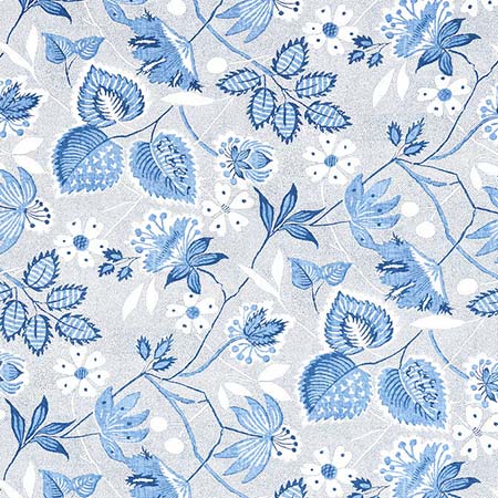 AF15116 INDIENNE HAZEL Blue Anna French Fabric