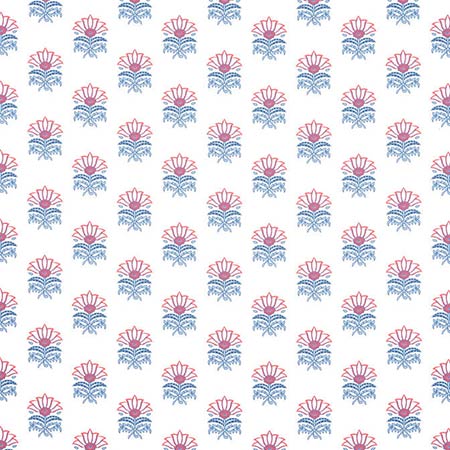 AF15156 MILFORD Red and Blue Anna French Fabric