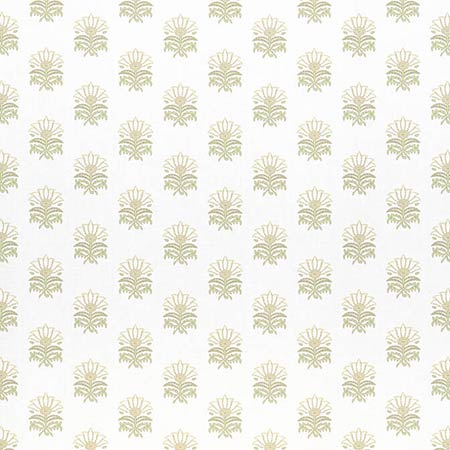 AF15158 MILFORD Beige and Green Anna French Fabric