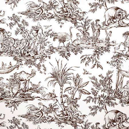 AF15169 ANTILLES TOILE Brown Anna French Fabric