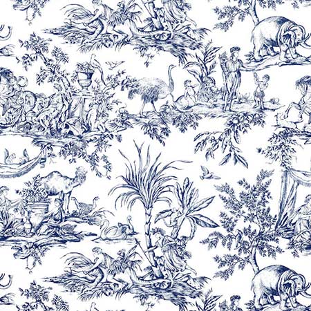 AF15171 ANTILLES TOILE Navy Anna French Fabric