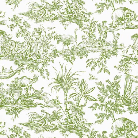 AF15172 ANTILLES TOILE Green Anna French Fabric