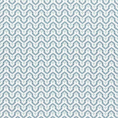 AF23146 WYNFORD Navy on White Anna French Fabric