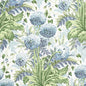 AF24535 DAHLIA Sky on White Anna French Fabric