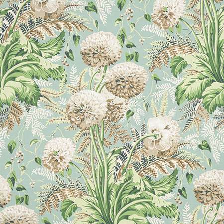 AF24536 DAHLIA Neutral on Robin's Egg Anna French Fabric