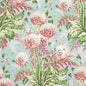 AF24537 DAHLIA Coral on Robin's Egg Anna French Fabric