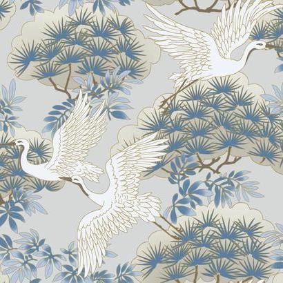 AF6591 Sprig & Heron York Wallpaper