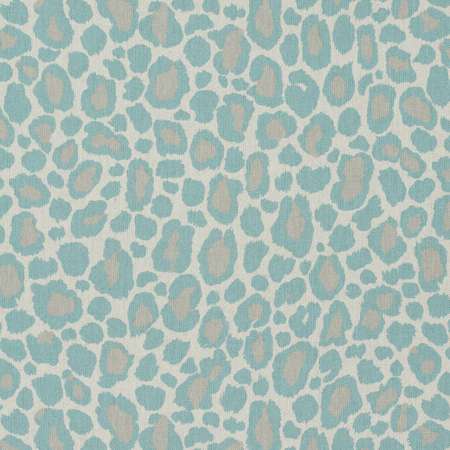 AF72977 AFRICAN LEOPARD Aqua Anna French Fabric