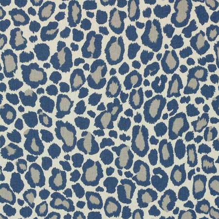 AF72981 AFRICAN LEOPARD Navy Anna French Fabric