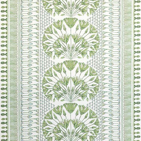 AF9623 CAIRO Green and White Anna French Fabric