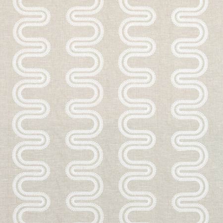 AF9639 HERRIOT WAY EMBROIDERY White on Flax Anna French Fabric