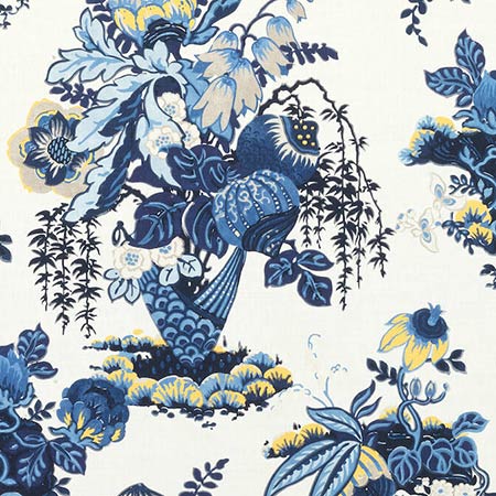 AF9646 FAIRBANKS Blue and White Anna French Fabric