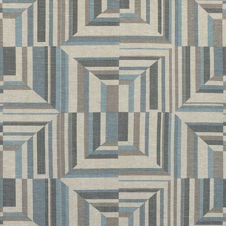 AF9653 CUBISM Spa Blue on Flax Anna French Fabric