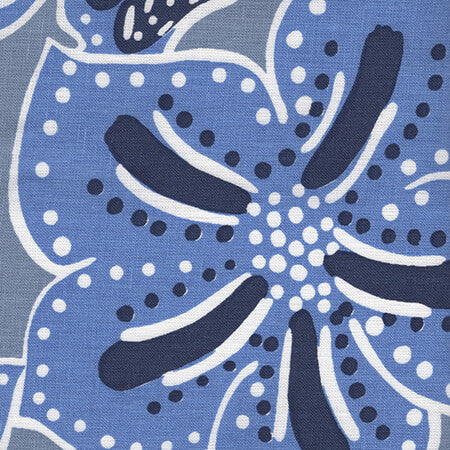 AC125-25 ALBANY MULTICOLOR Multi Blues on Denim Quadrille Fabric