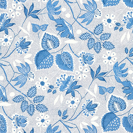 AT15116 INDIENNE HAZEL Blue Anna French Wallpaper