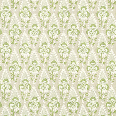 AT15121 CORNWALL Green And Beige Anna French Wallpaper