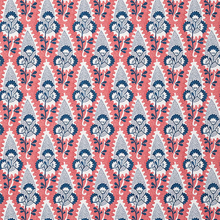 AT15124 CORNWALL Red And Blue Anna French Wallpaper