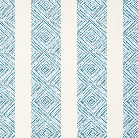 AT15129 CLIPPERTON STRIPE Blue On Natural Anna French Wallpaper