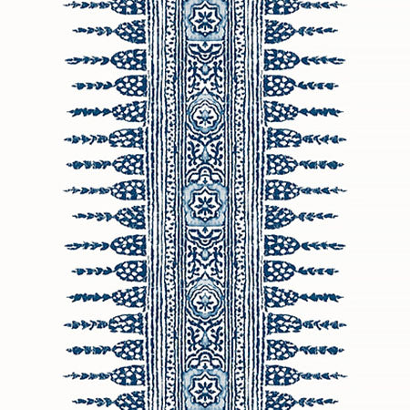 AT15137 JAVANESE STRIPE Navy And White Anna French Wallpaper