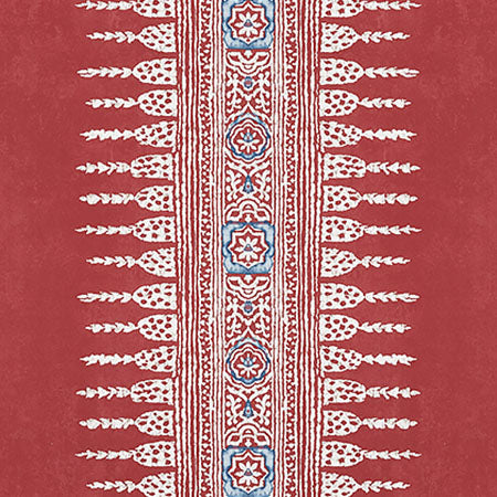 AT15138 JAVANESE STRIPE Red Anna French Wallpaper