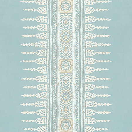 AT15140 JAVANESE STRIPE Spa Blue Anna French Wallpaper