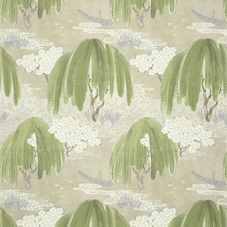 AT23106 WILLOW TREE Beige Anna French Wallpaper