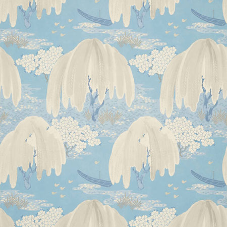 AT23108 WILLOW TREE Soft Blue Anna French Wallpaper