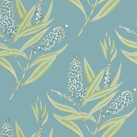 AT23136 WINTER BUD Teal Anna French Wallpaper