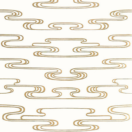 AT23152 CLOUDWATER Metallic Gold Anna French Wallpaper