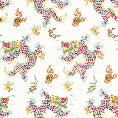 AT23179 DRAGON DANCE Multi Anna French Wallpaper