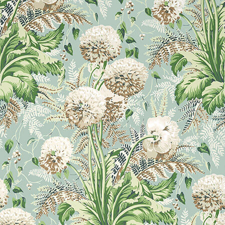 AT24536 DAHLIA Neutral On Robin's Egg Anna French Wallpaper