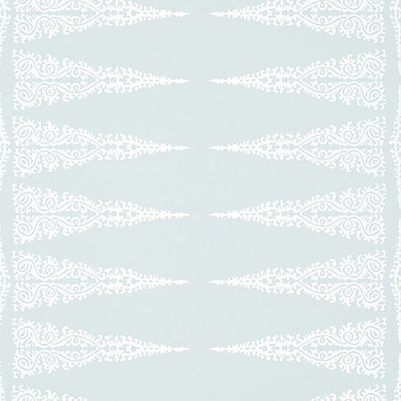 AT24542 ELLERY STRIPE White On Soft Blue Anna French Wallpaper