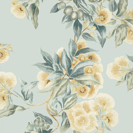 AT24552 CAMELLIA GARDEN Soft Gold Anna French Wallpaper